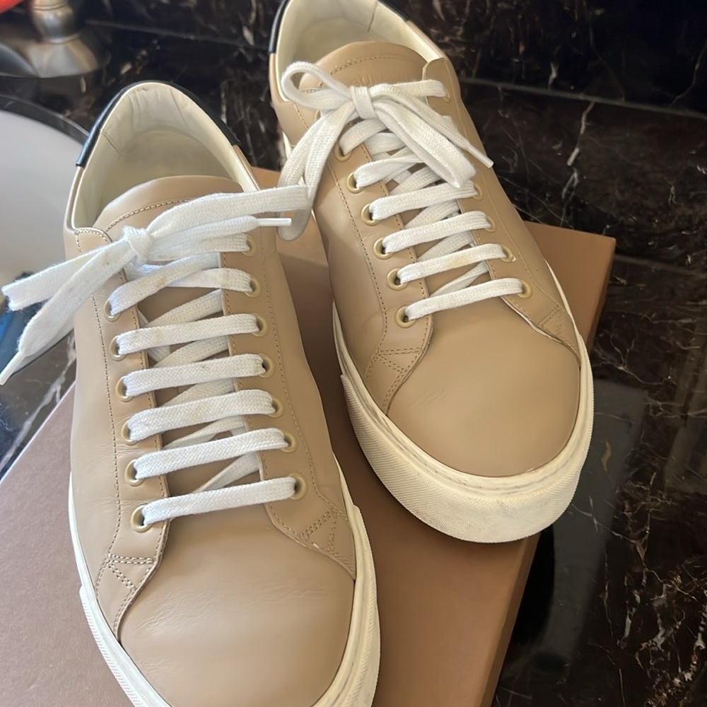 BURBERRY MF RANGLETON SNEAKERS IN HONEY COLOR - Picture 3 of 4